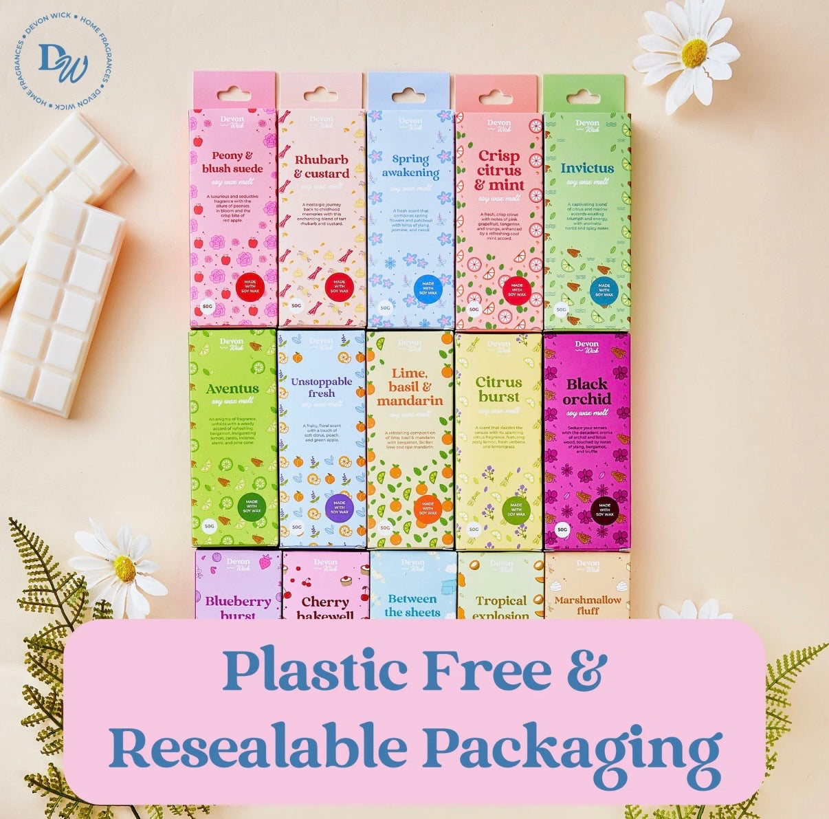 Wax Bars Made with 100% Soy wax